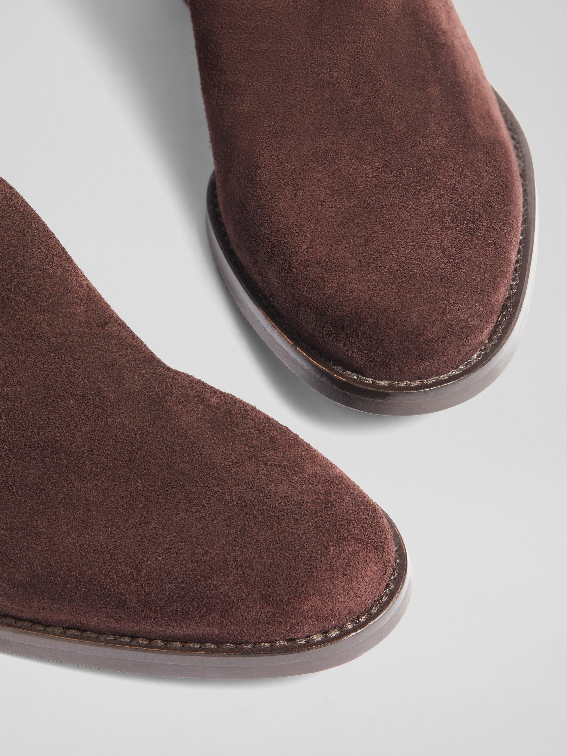 Product image 4 of 4, which shows L.K.Bennett Tallis Suede Knee High Boots, Dark Chocolate, 3