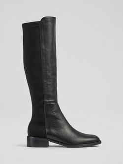 L.K.Bennett Tallis Leather Knee High Boots, Black, Black