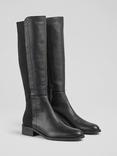 L.K.Bennett Tallis Leather Knee High Boots, Black