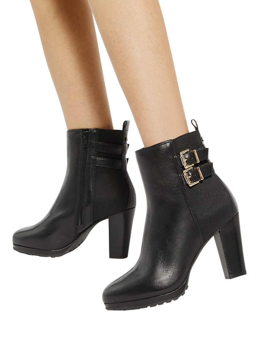 Product image 6 of 6, which shows Dune London Oreanix High Heel Leather Ankle Boots, Black, EU36