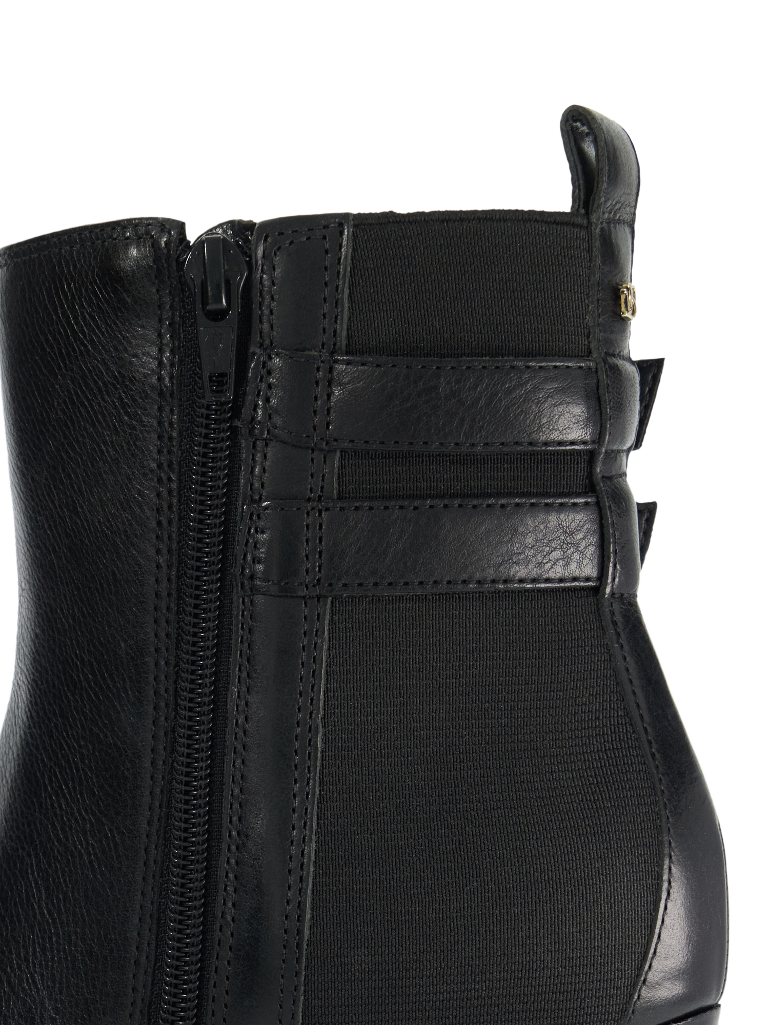 Product image 5 of 6, which shows Dune London Oreanix High Heel Leather Ankle Boots, Black, EU36