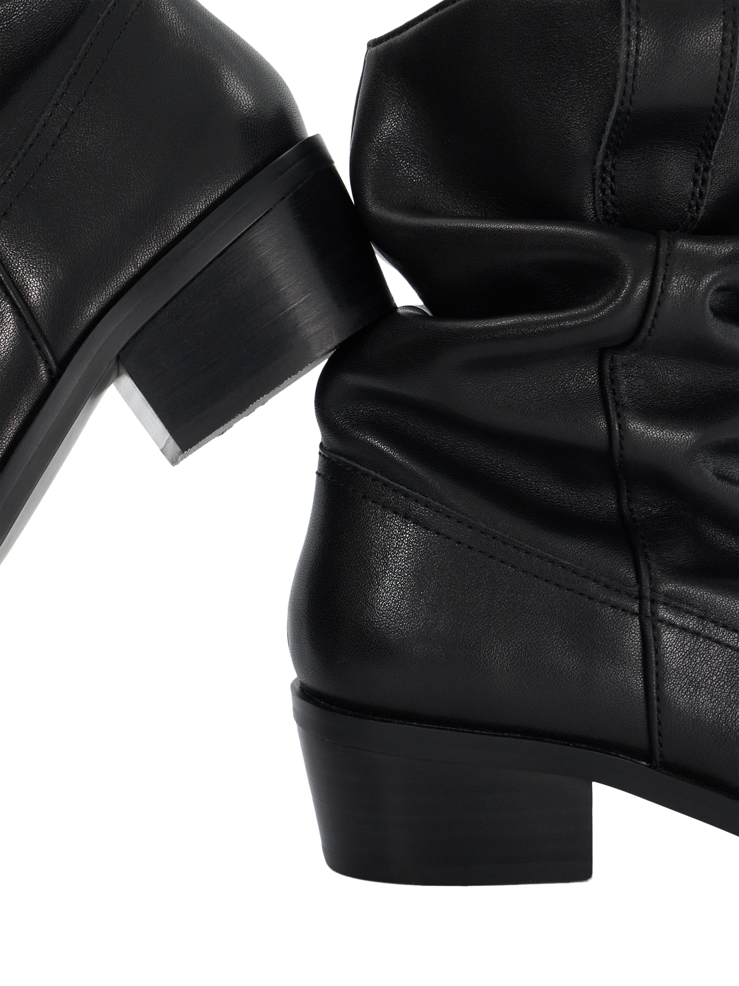 Product image 6 of 6, which shows Dune London Prims Leather Slouchy Pointed Boots, Black, EU36