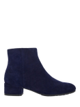 Dune Pippie Wide Fit Suede Ankle Boots, Dark Blue