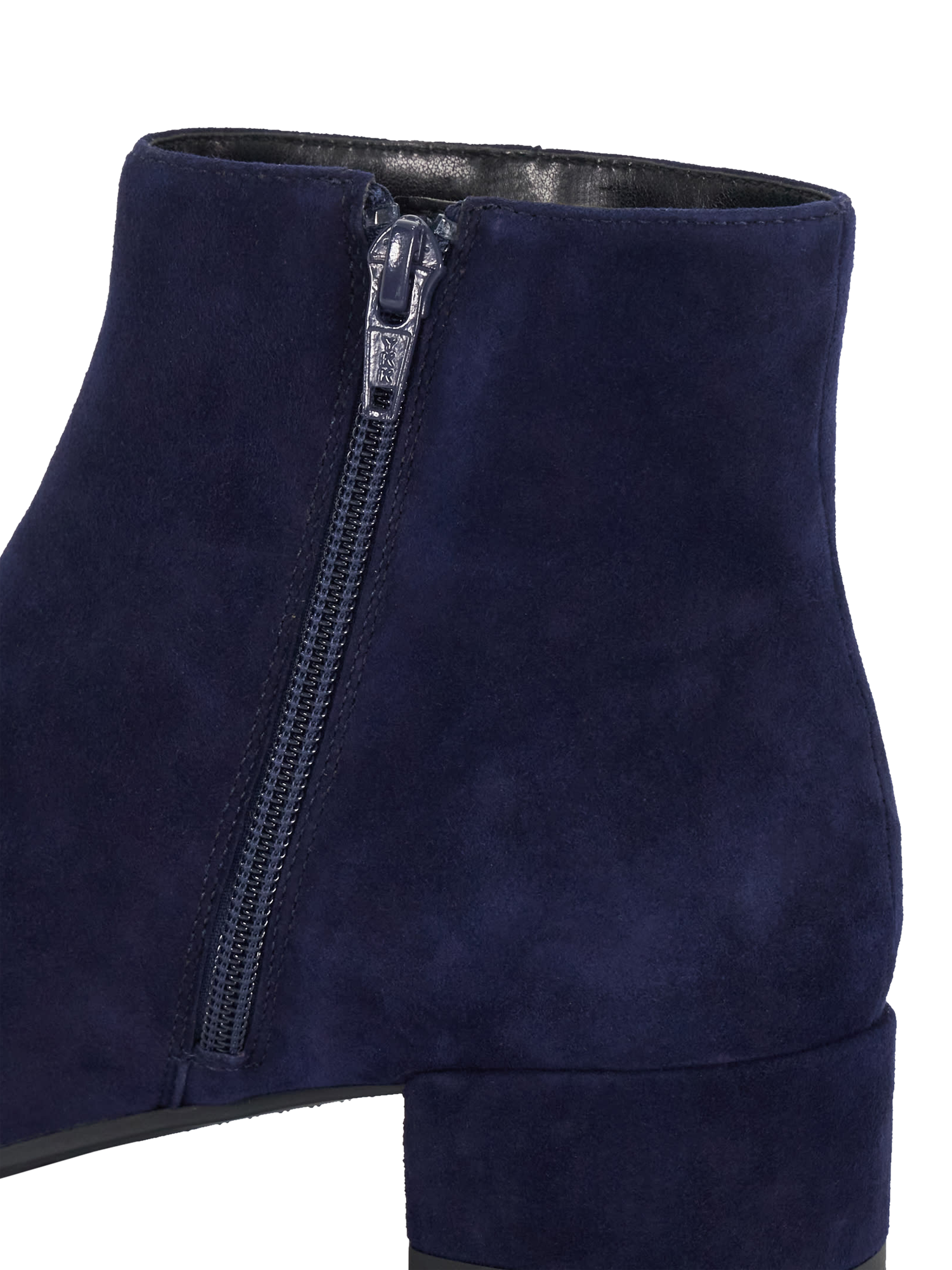 Product image 5 of 6, which shows Dune London Pippie Wide Fit Suede Ankle Boots, Dark Blue, EU36
