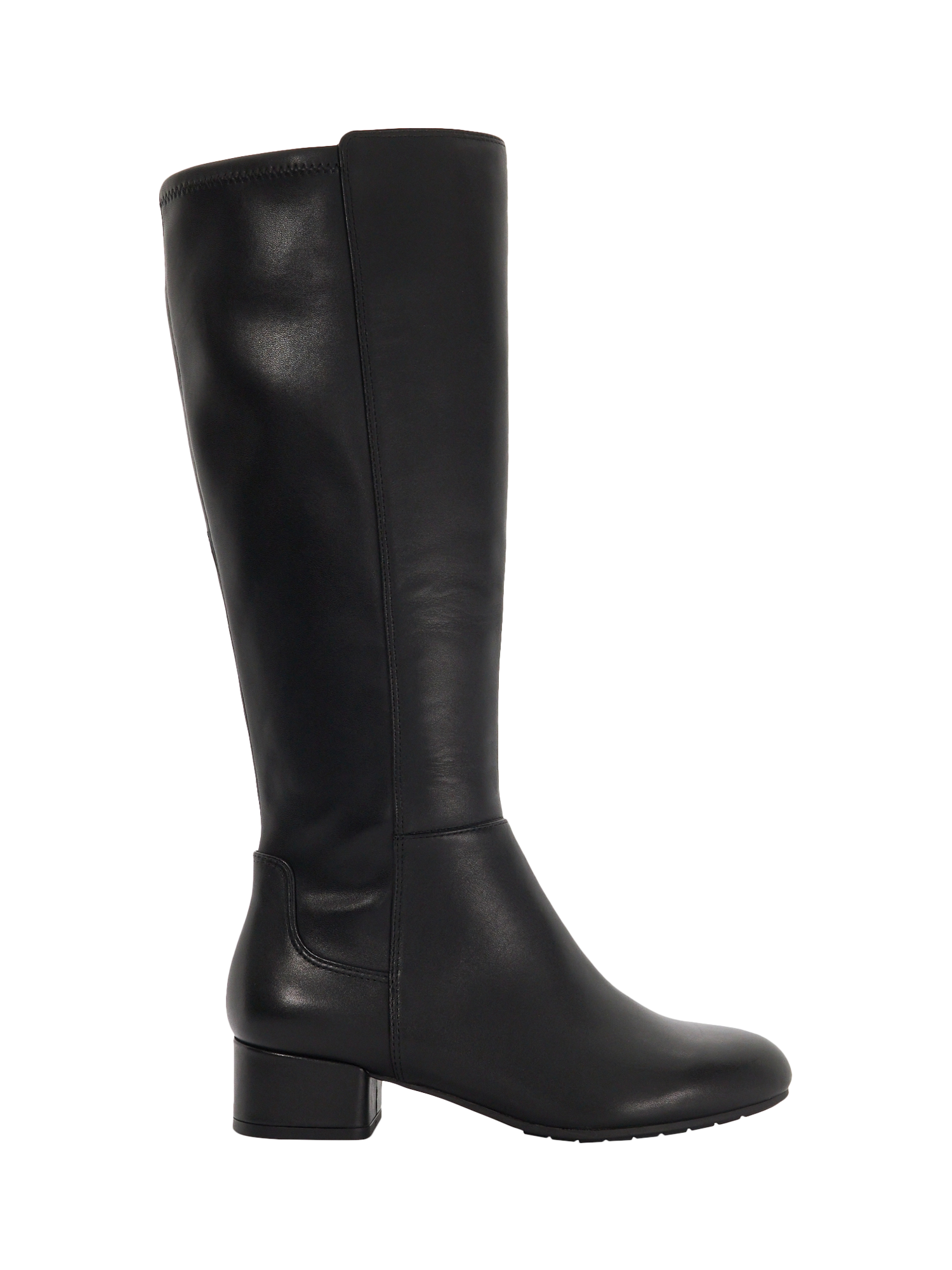 Dune Tayla Wide Fit Leather Knee High Boots Black