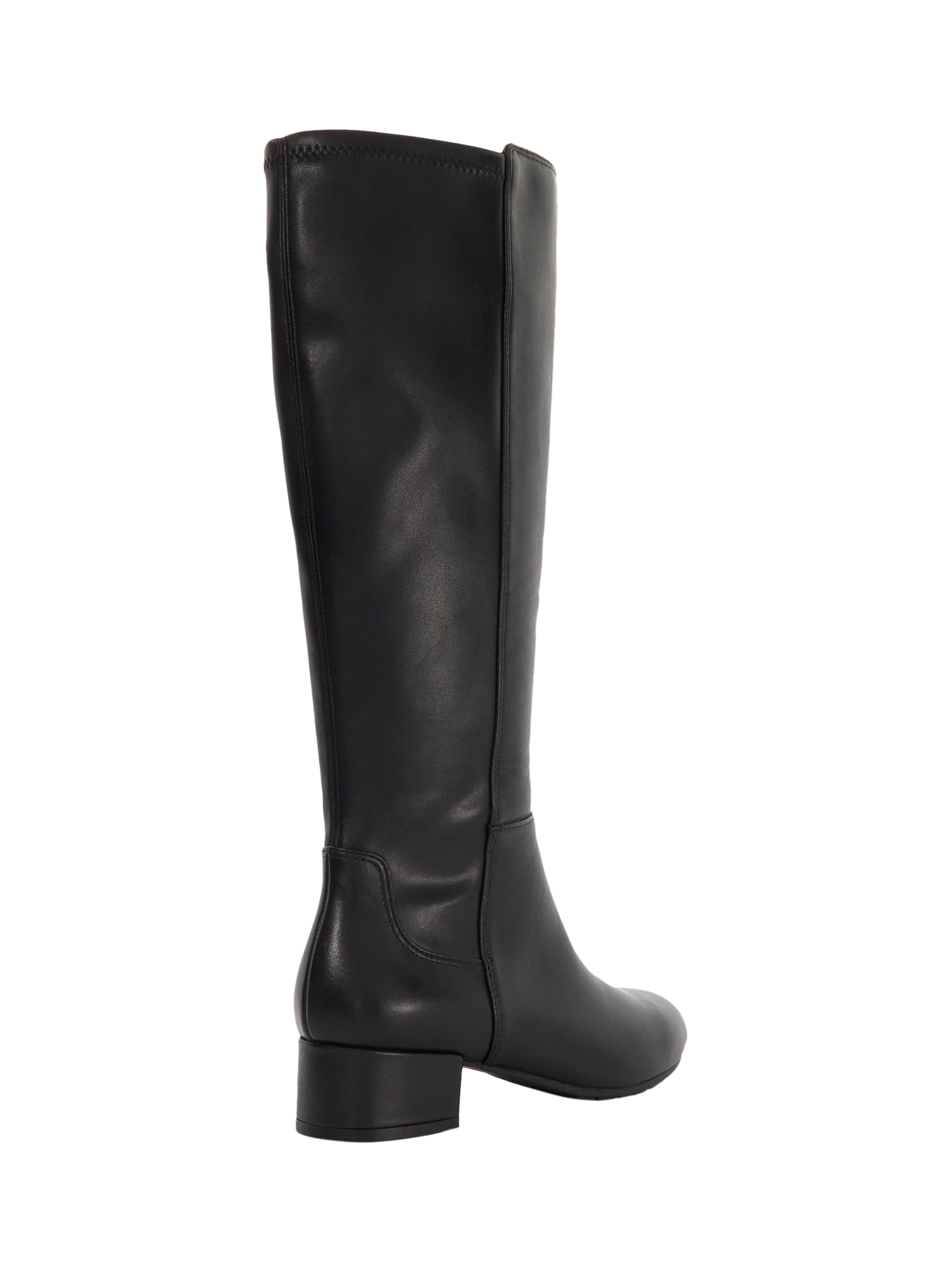 Product image 5 of 6, which shows Dune Tayla Wide Fit Leather  Knee High Boots, Black, EU36