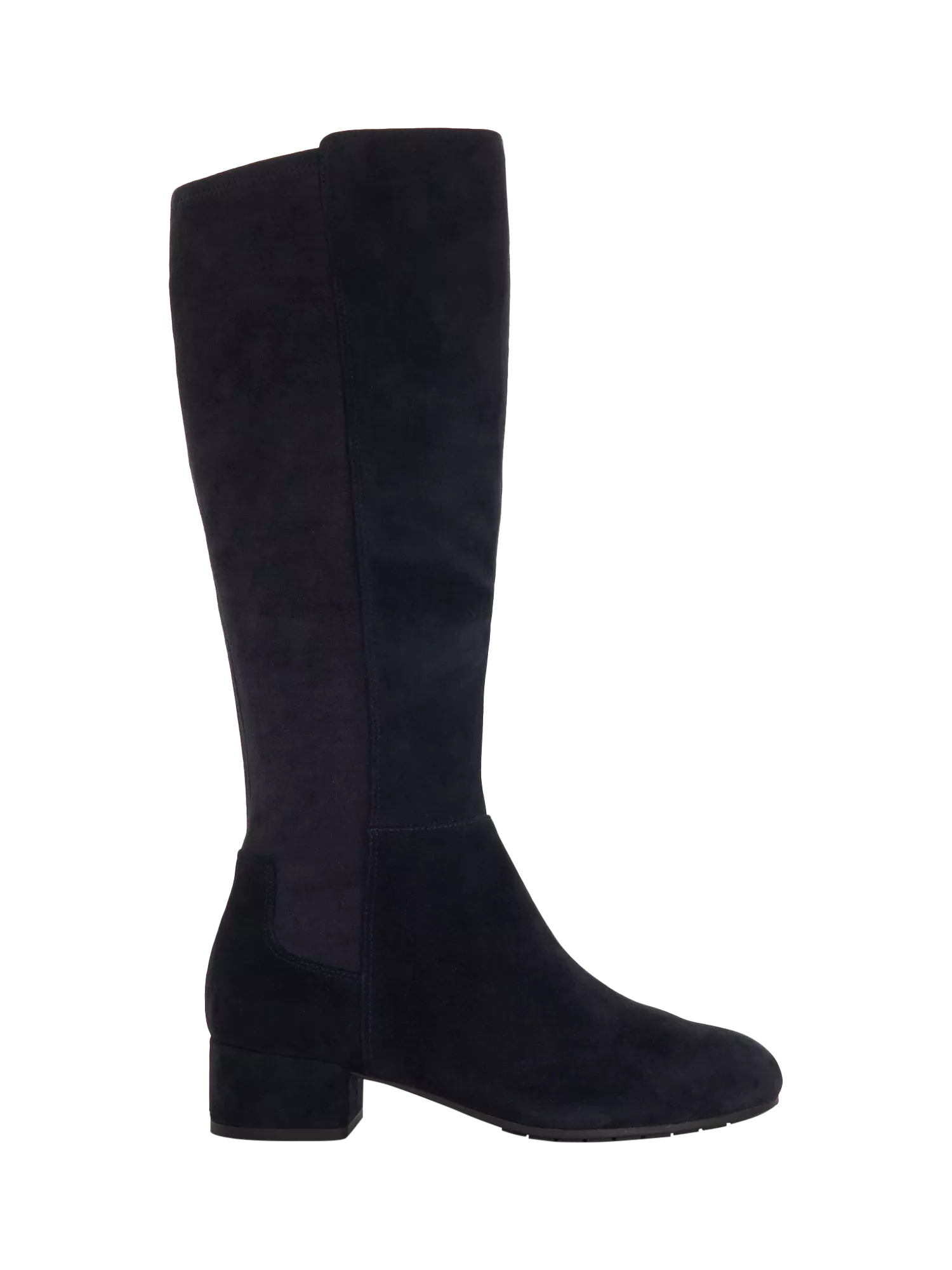 Dune Tayla Wide Fit Suede Knee High Boots Navy