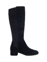 Dune Wide Fit Tayla Suede Knee Length Boot Black