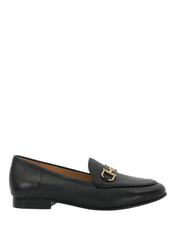 Dune London Glair Wide Fit Leather Loafers, Black