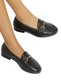 Dune London Glair Wide Fit Leather Loafers - view 2, Black