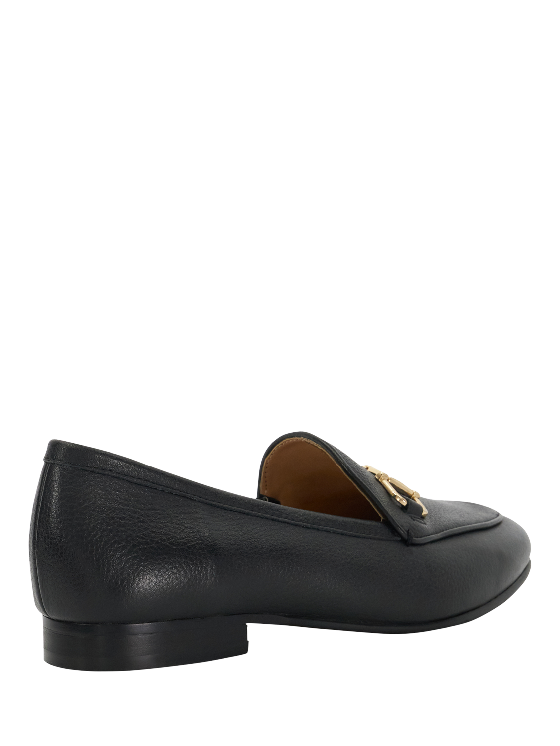 Product image 5 of 6, which shows Dune London Glair Wide Fit Leather Loafers, Black, EU36