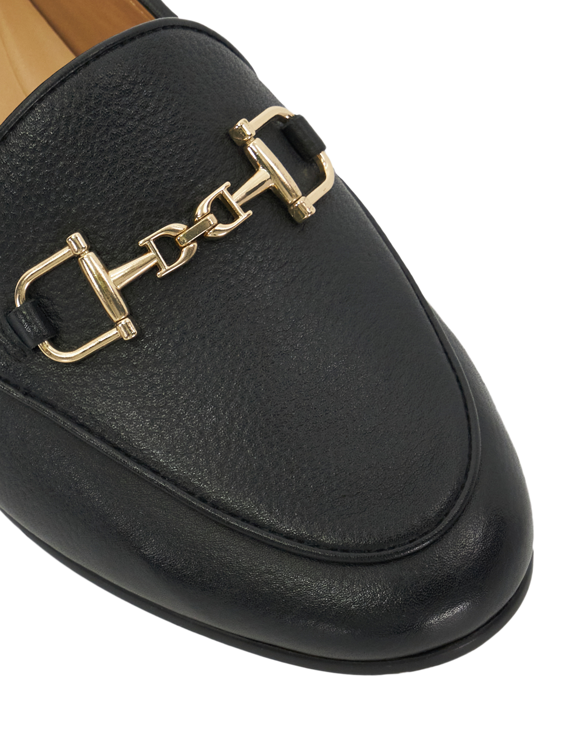 Product image 6 of 6, which shows Dune London Glair Wide Fit Leather Loafers, Black, EU36