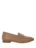 Dune London Glair Wide Fit Leather Loafers, Caramel