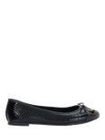 Dune London Hallo Wide Fit Ballerina Pumps, Black