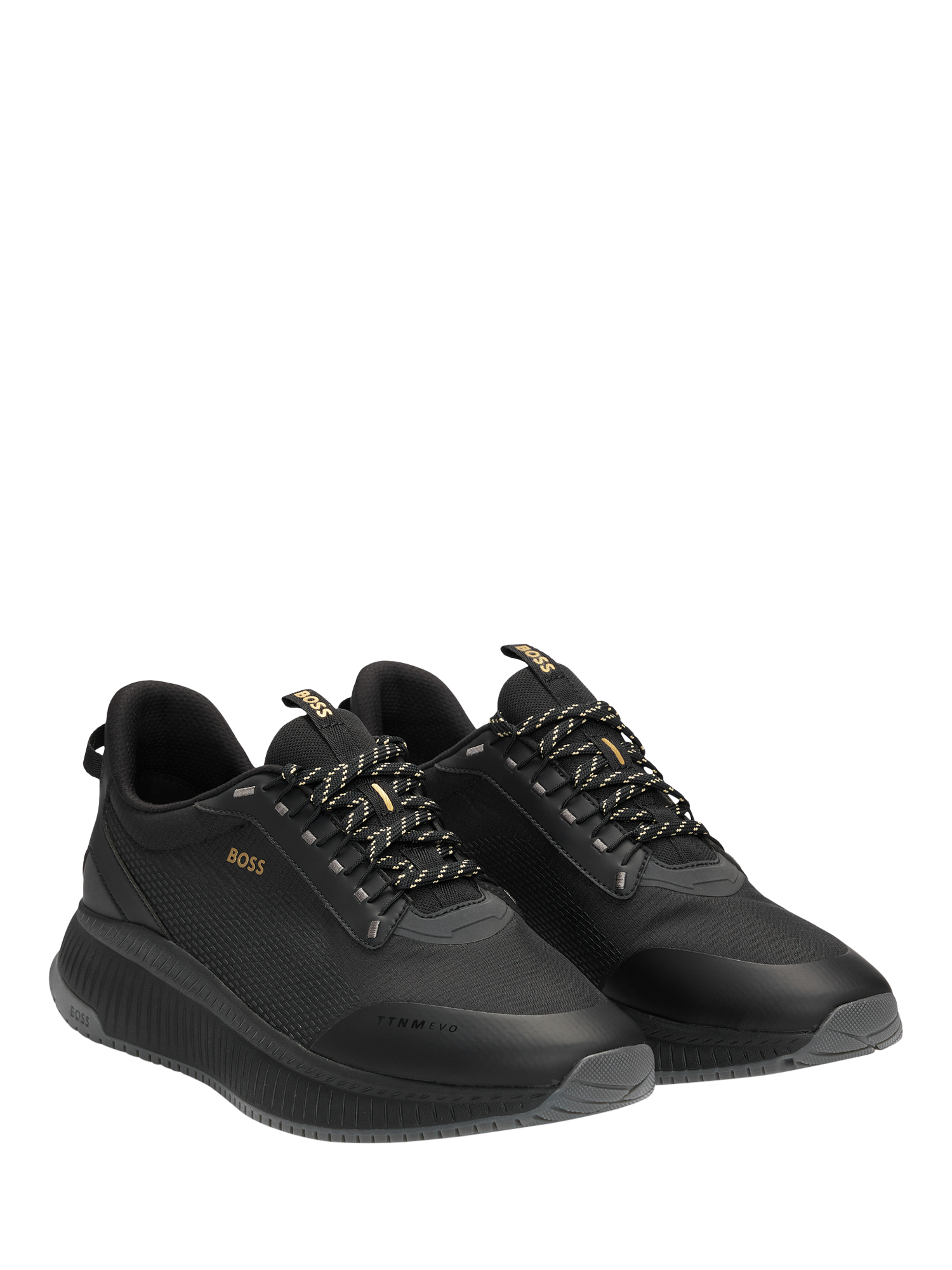Product image 3 of 5, which shows BOSS Lightweight Trainers, Black, 5