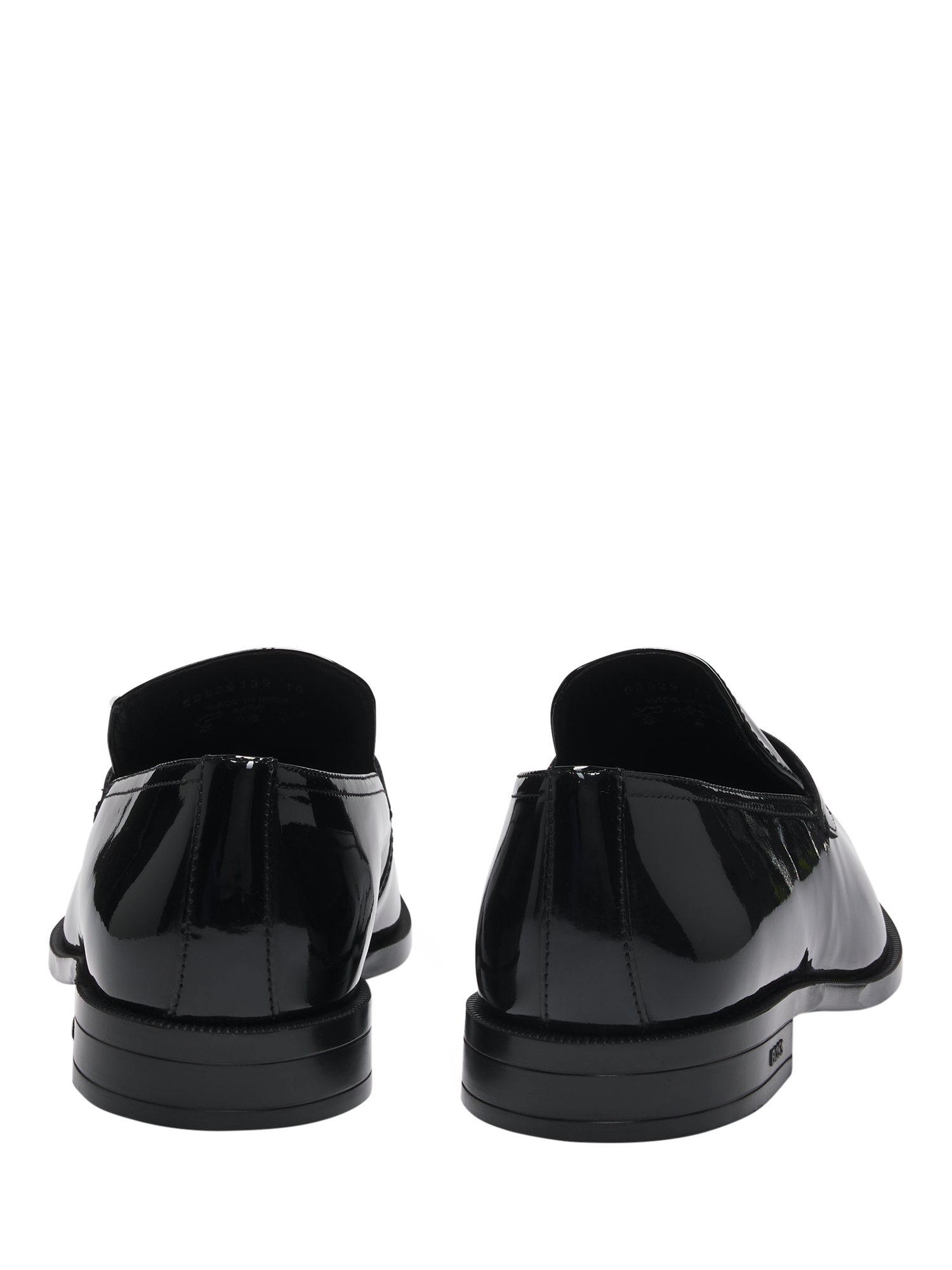 HUGO BOSS Patent Leather Loafers Black