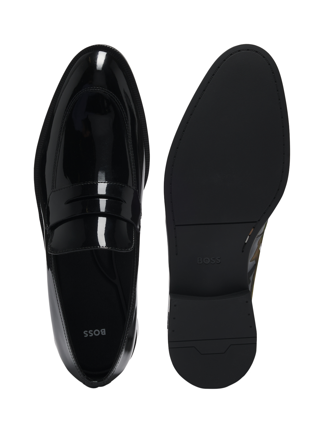 Product image 4 of 5, which shows HUGO BOSS Patent Leather Loafers, Black, 11.5