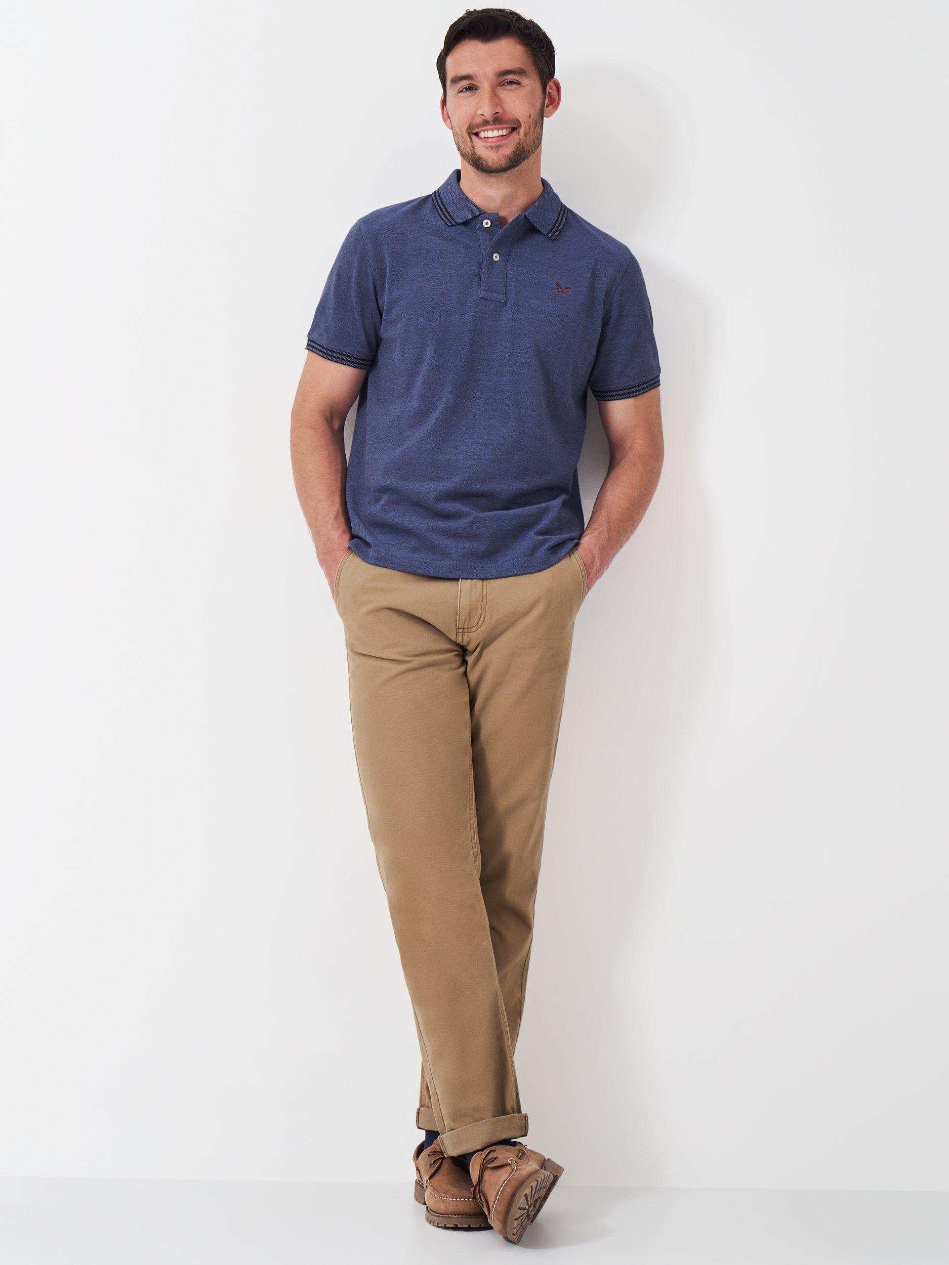 Crew Clothing Oxford Polo Shirt, Blue