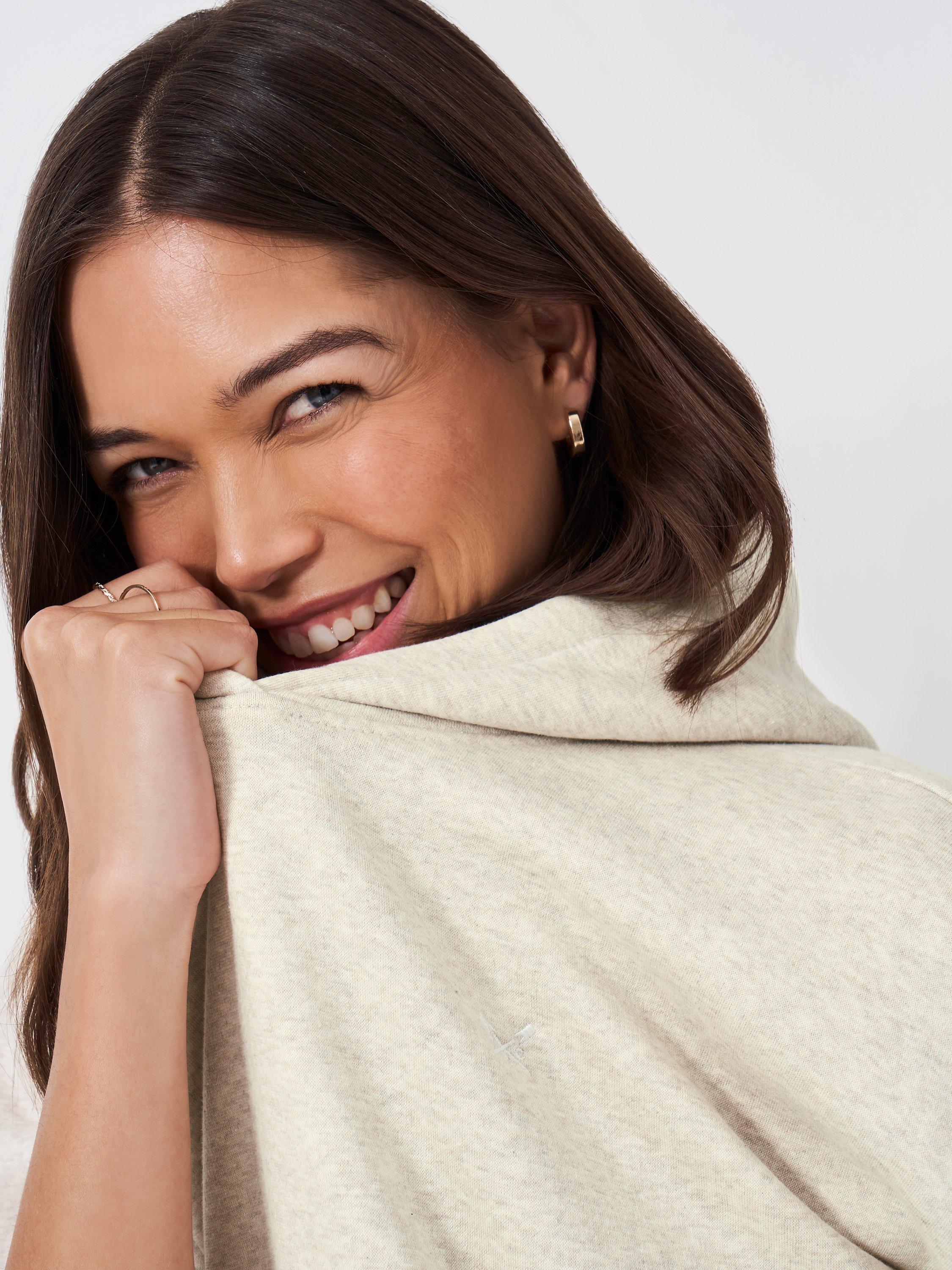 Product image 4 of 5, which shows Crew Clothing Sherpa Lined Hoodie, Oatmeal, 8
