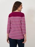 Crew Clothing Ultimate Breton Stripe Top, Pastel Pink