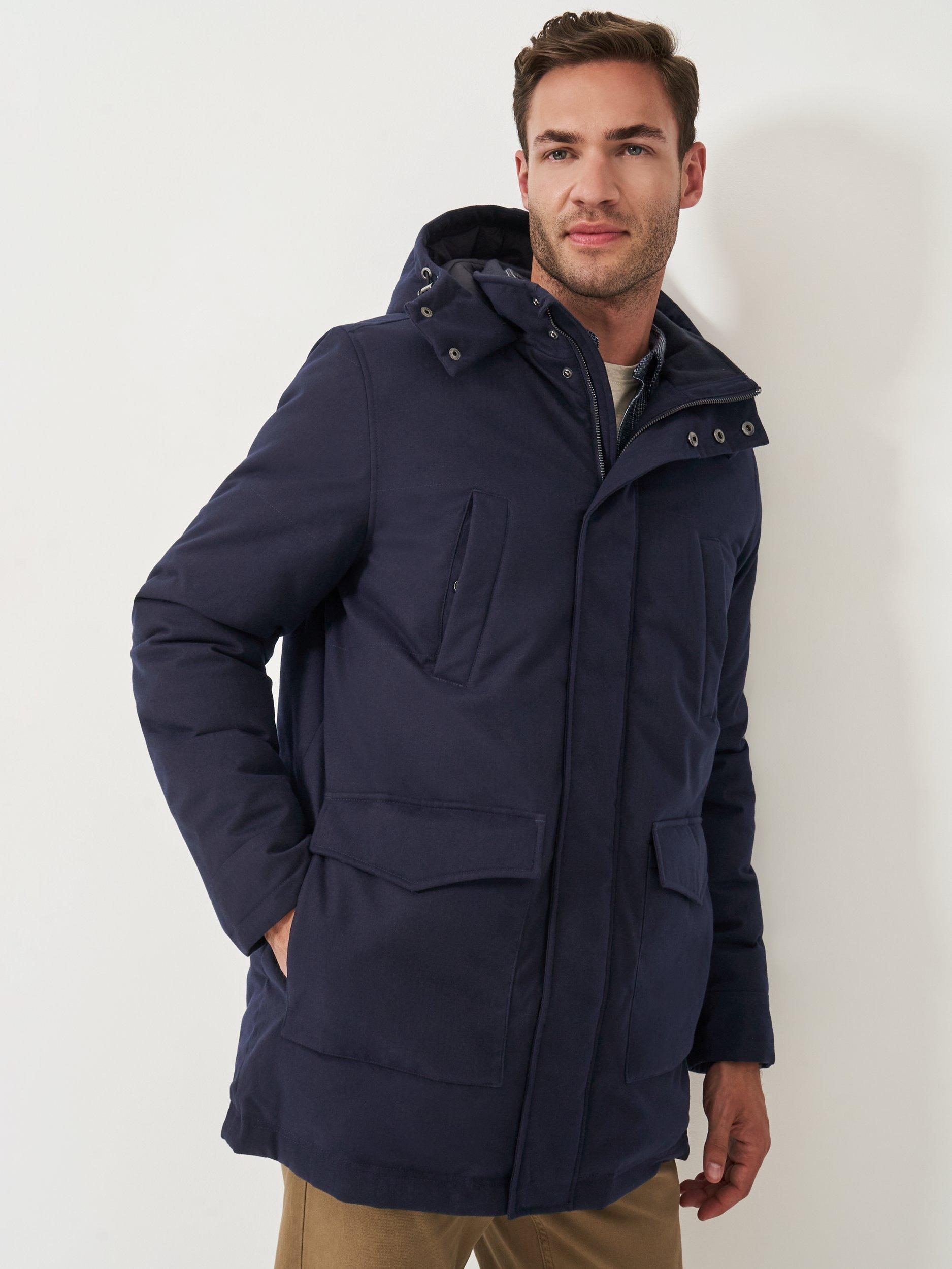 Crew Clothing Hooded Parka, Navy