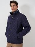 Crew Clothing Diamond Quilted Jacket, Navy Blue