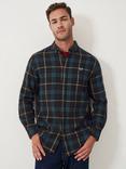 Crew Clothing House Brushed Cotton Flannel Shirt, Green/Multi