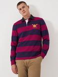 Crew Clothing Stripe Rugby Shirt, Multi/Red