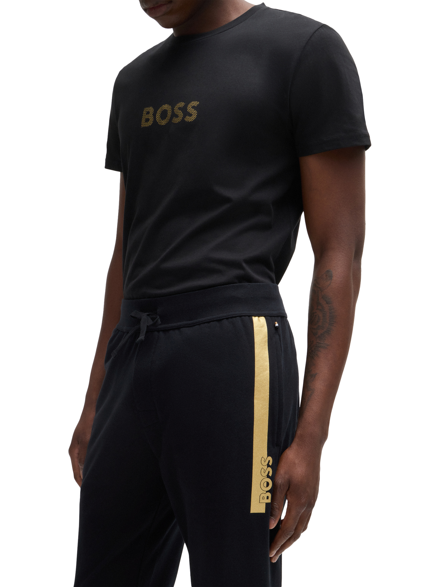Product image 5 of 5, which shows HUGO BOSS Foiled Lounge Pants, Black, S