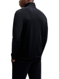 HUGO BOSS Full Zip Foiled Lounge Top, Black