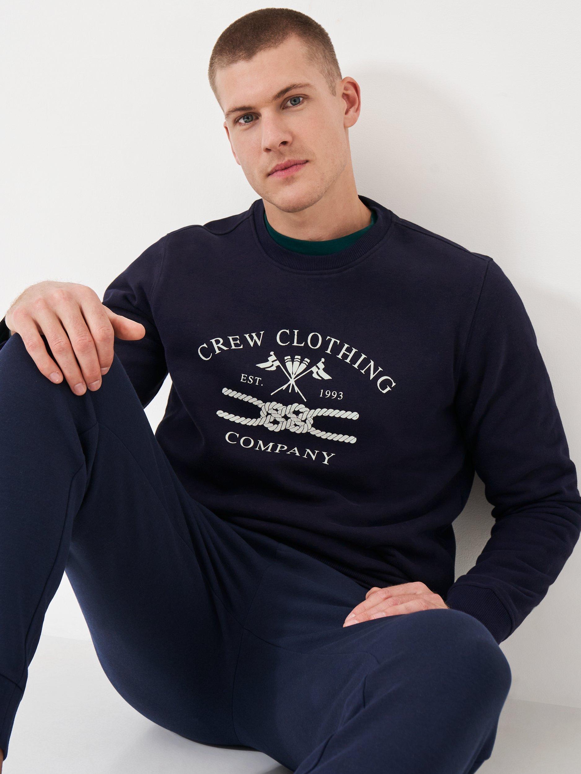 Crew Clothing Logo Sweatshirt Navy Blue
