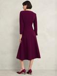 Hobbs Leonora Midi Dress, Warm Plum