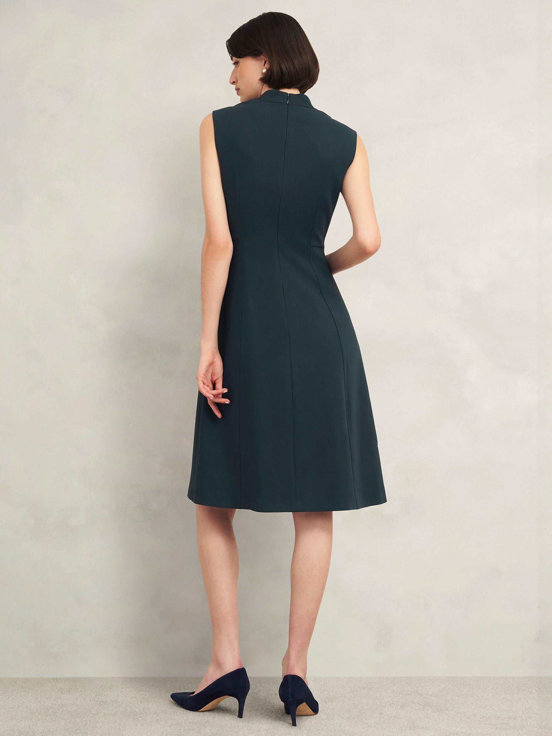 Product image 2 of 5, which shows Hobbs Marina Sleeveless Dress, Green, 10