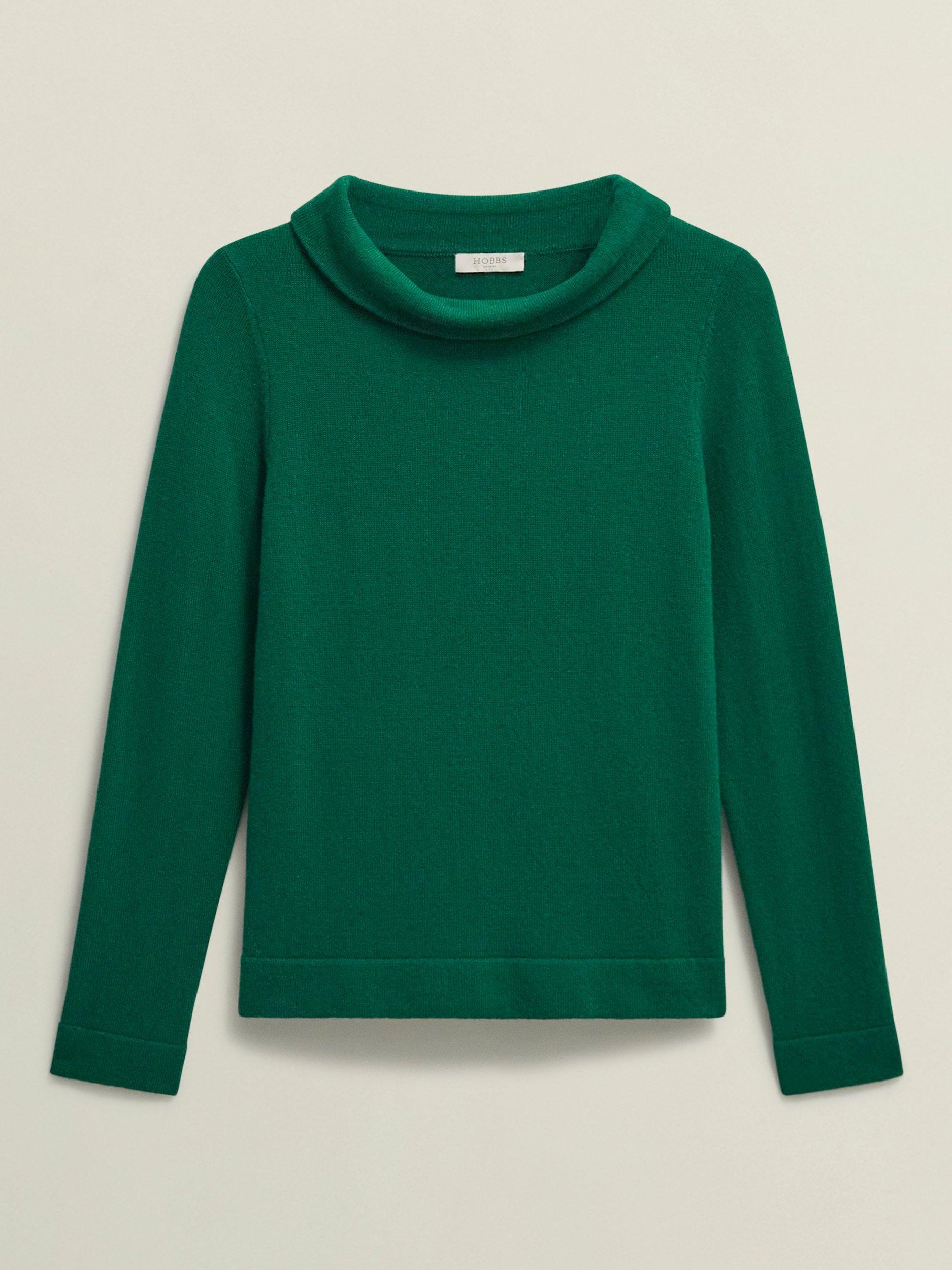 Hobbs Audrey Wool Cashmere Jumper Agate Green