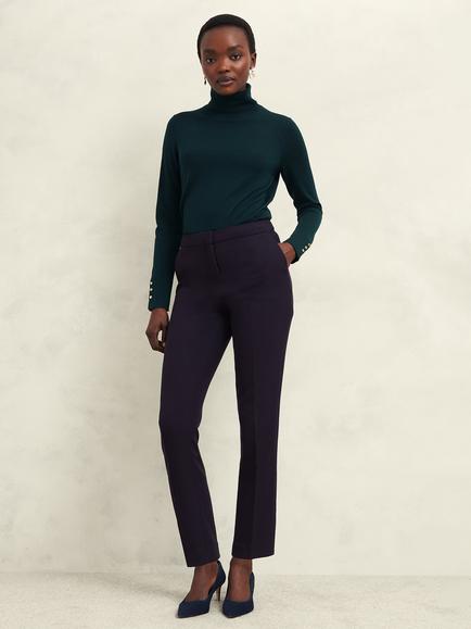Hobbs Aly Slim Fit Trousers, Navy, Navy