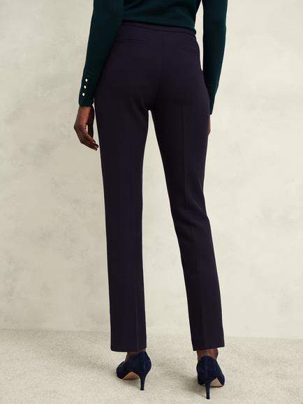 Hobbs Aly Slim Fit Trousers, Navy - view 2, Navy