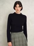 Hobbs Talia Wool Cashmere Blend Jumper, Black