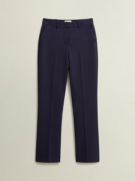 Hobbs Gerrie Wool Blend Trousers, Navy - view 2, Navy