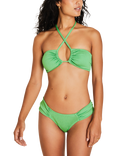 Accessorize Textured Halter Bikini Top, Green