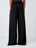 John Lewis Wide Leg Jersey Trousers, Black
