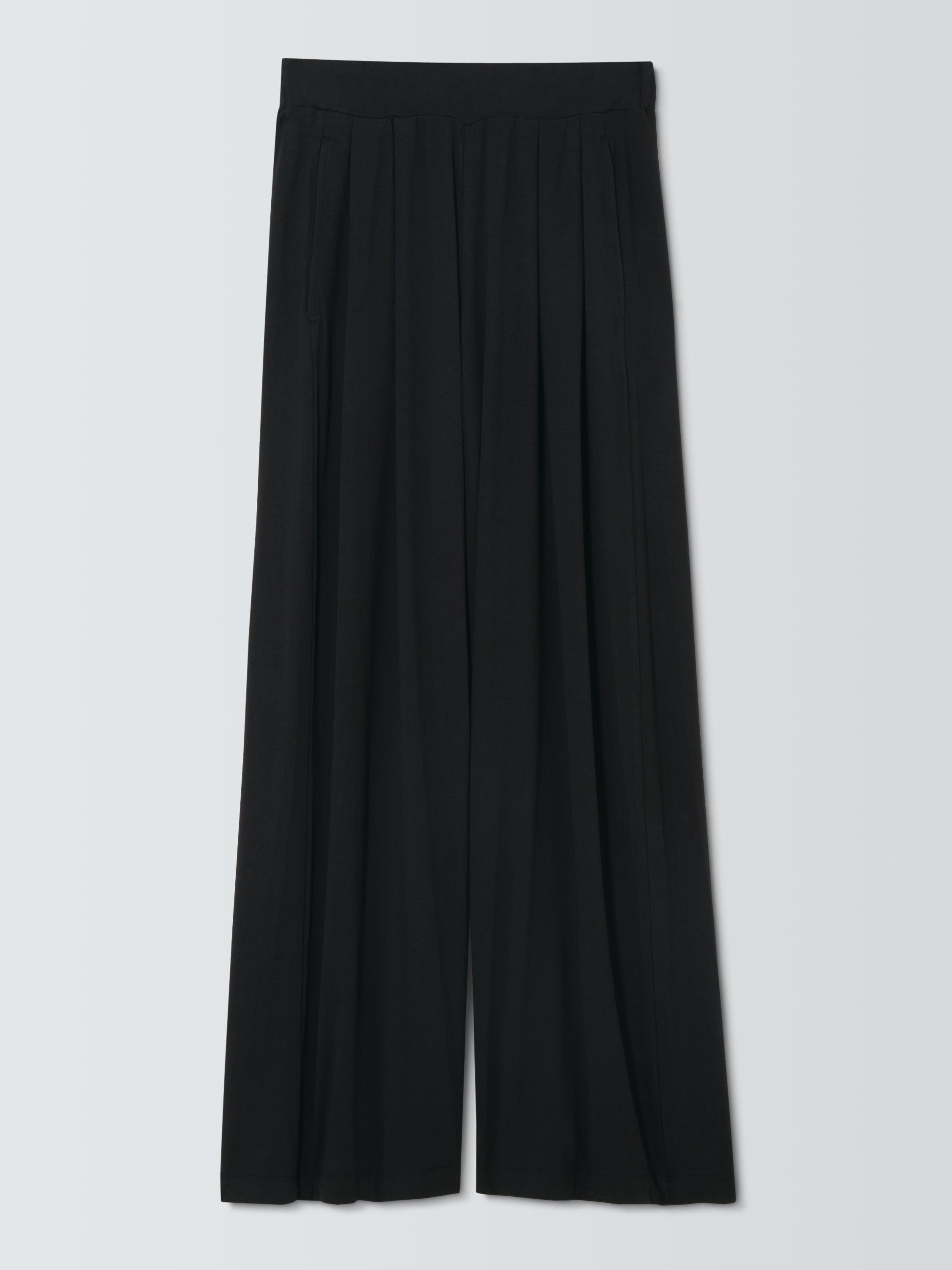 Product image 4 of 6, which shows John Lewis Wide Leg Jersey Trousers, Black, 8