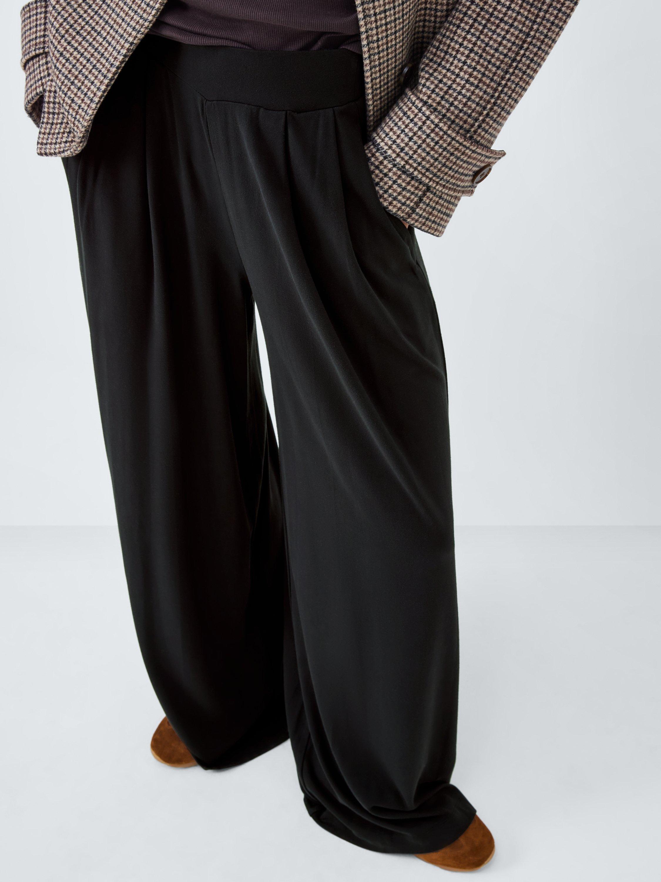 Product image 6 of 6, which shows John Lewis Wide Leg Jersey Trousers, Black, 8