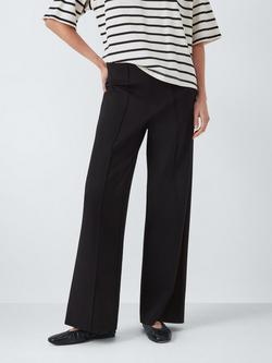 John Lewis Stretch Waistband Ponte Trousers containing LENZING™ ECOVERO™ Viscose, Black