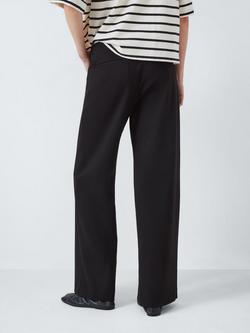 John Lewis Stretch Waistband Ponte Trousers containing LENZING™ ECOVERO™ Viscose - view 2, Black