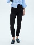 Mango New High Waisted Mom Jeans, Open Grey