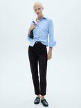 Mango New High Waisted Mom Jeans, Open Grey