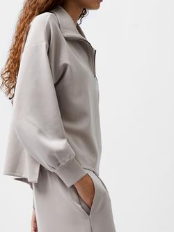 French Connection Wren Half Zip Sweatshirt - view 2, Washed Macchiato