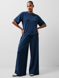 French Connection Wren Pinched Back T-Shirt, Midnight Blue