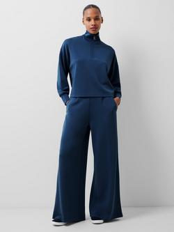 French Connection Wren Half Zip Sweatshirt, Midnight Blue