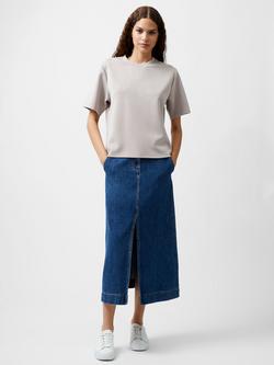 French Connection Wren Pinched Back T-Shirt, Washed Macchiato